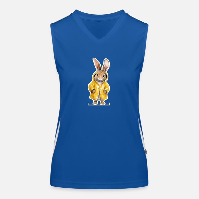 Mignon bébé lapin en imperméable jaune veste de pluie B Débardeur respirant contrasté Femme