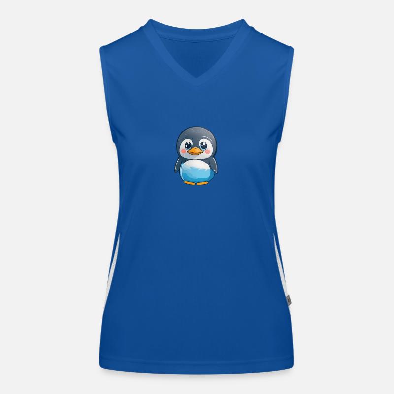 Totally cute penguin Women's Functional Contrast Tank Top