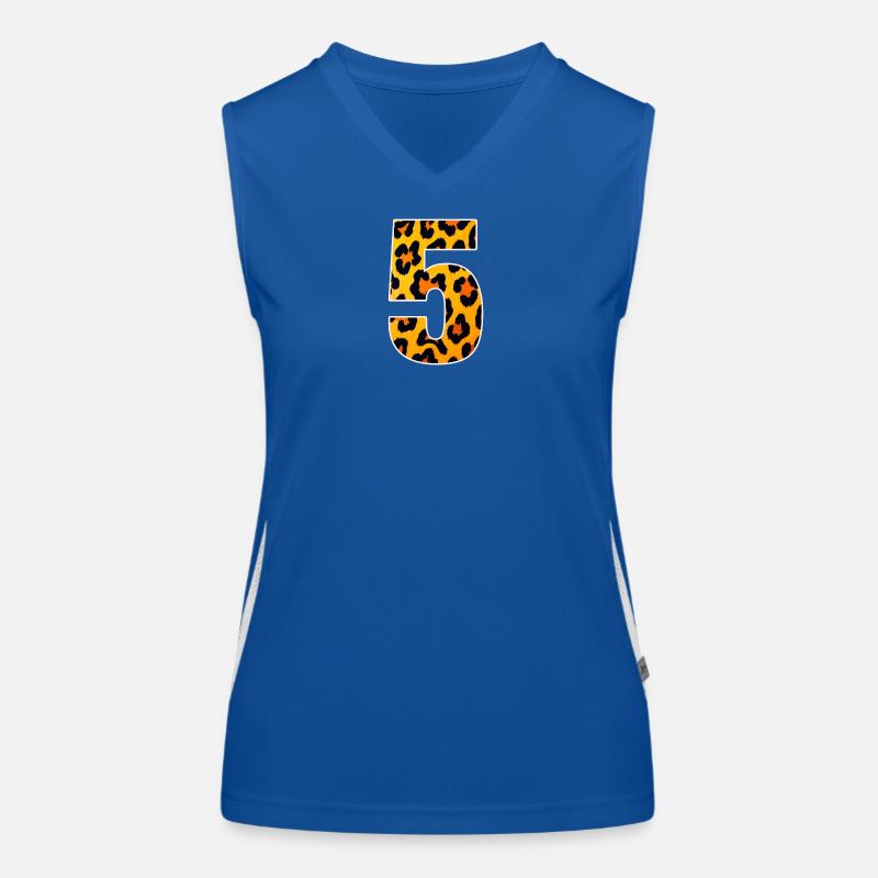 Leopard 5 Fellmuster Funktionelles Kontrast-Tank Top für Frauen