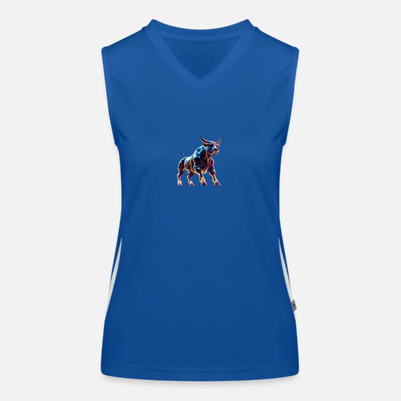 Stier Funktionelles Kontrast-Tank Top für Frauen