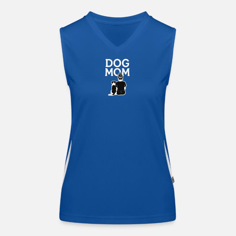 Hundemama Silhouette Funktionelles Kontrast-Tank Top für Frauen