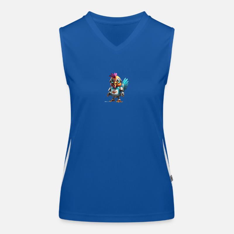 Robo chicken Funktionelles Kontrast-Tank Top für Frauen