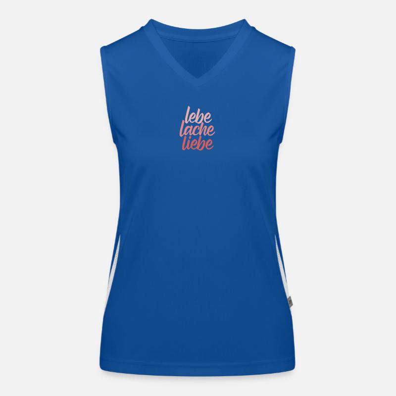 Lebe Lache Liebe - Affirmation Funktionelles Kontrast-Tank Top für Frauen