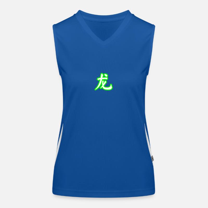 Dragon Blanc VERT Débardeur respirant contrasté Femme