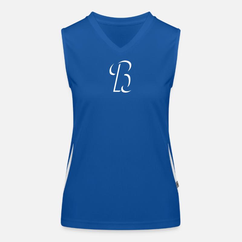 Letter B, Name, der Buchstabe B Funktionelles Kontrast-Tank Top für Frauen