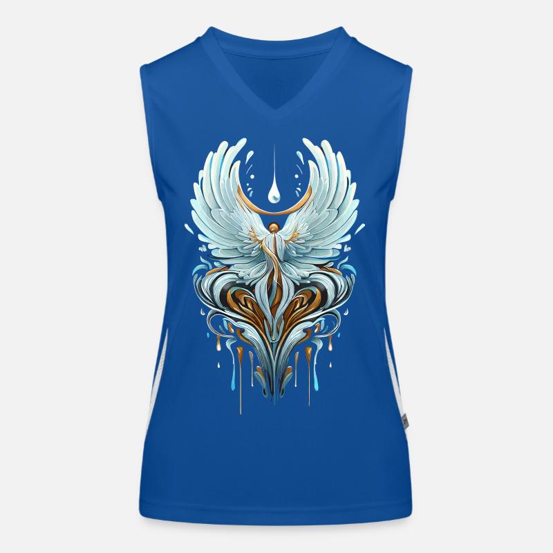 Himmlischer Schwan mit ätherischen Flügeln Funktionelles Kontrast-Tank Top für Frauen