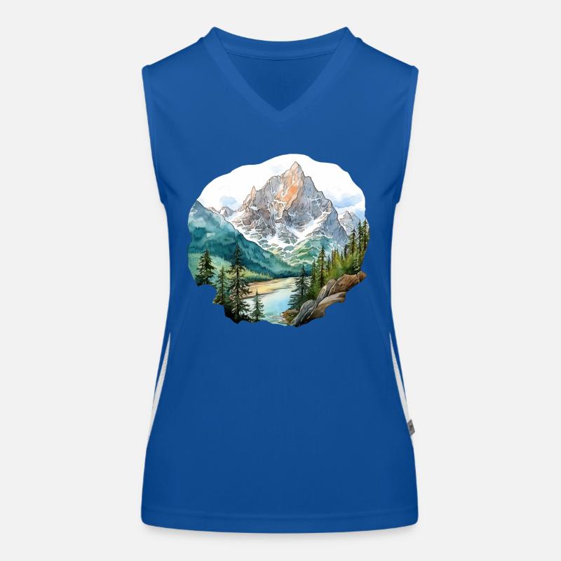 Mountains Women's Functional Contrast Tank Top