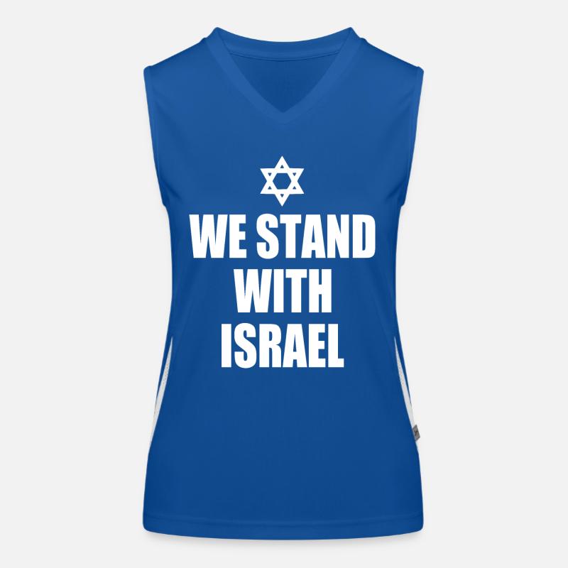 We stand with israel Funktionelles Kontrast-Tank Top für Frauen