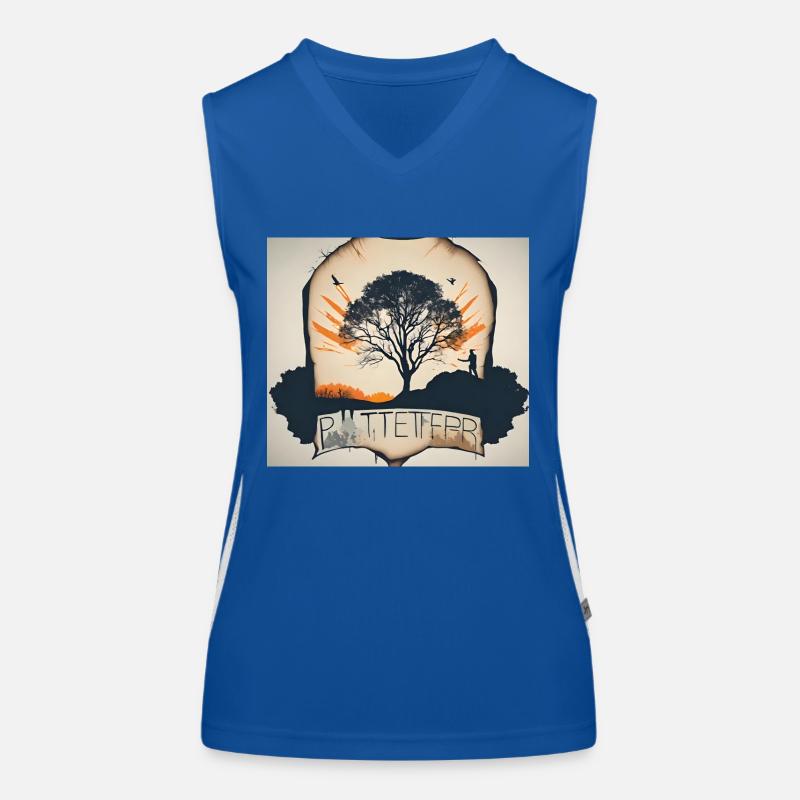Tree Art KI Funktionelles Kontrast-Tank Top für Frauen
