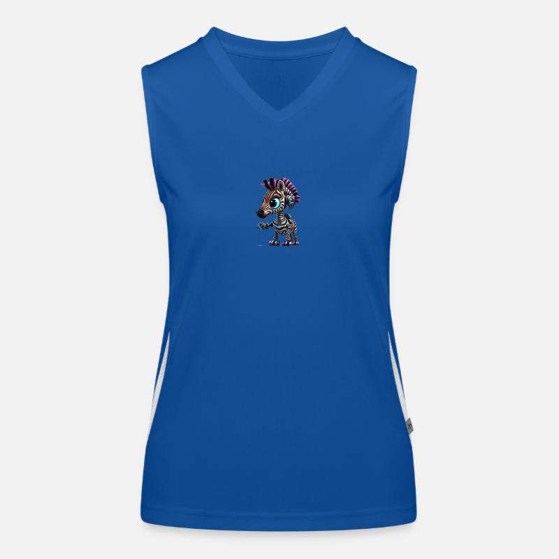 Zebra Robot Women's Functional Contrast Tank Top