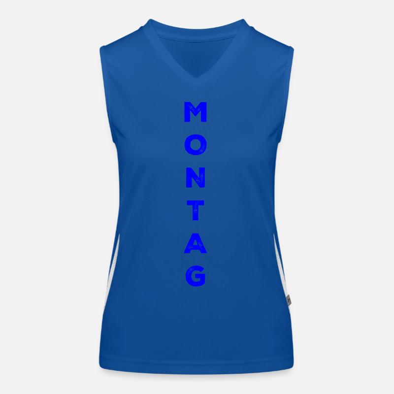 Monday - blue Women's Functional Contrast Tank Top