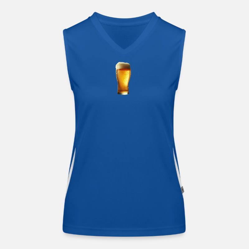 Ein eiskaltes Bier Funktionelles Kontrast-Tank Top für Frauen