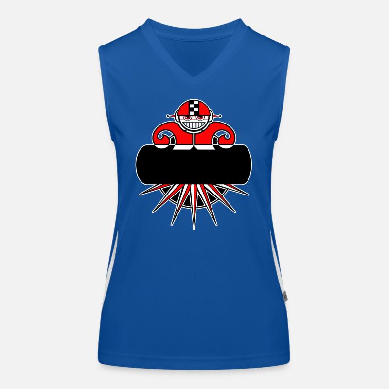 Customizable Stylized Robot Women's Functional Contrast Tank Top
