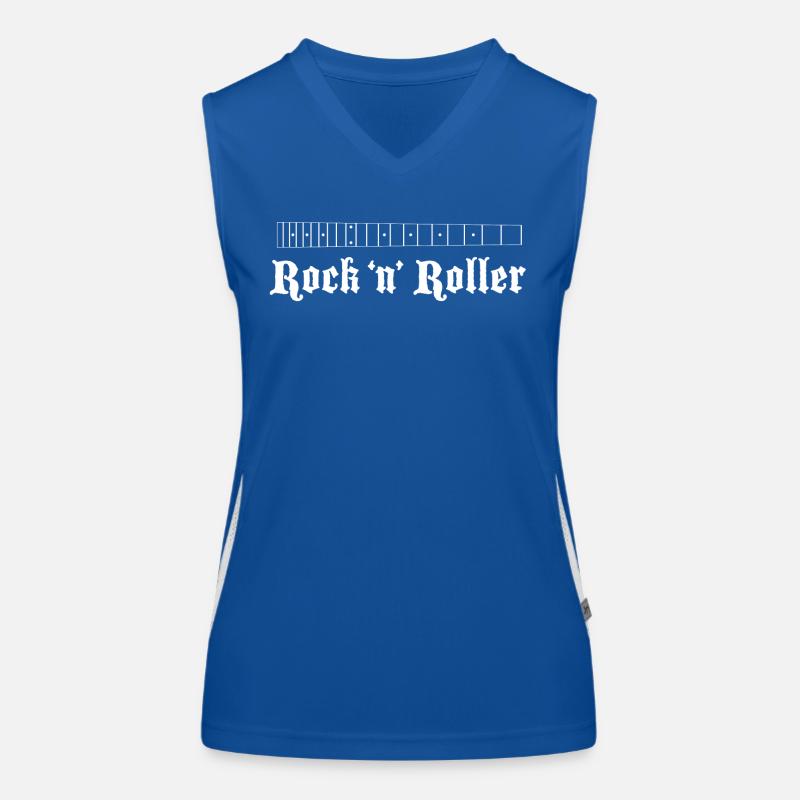 Bass Griffbrett groß weiß Funktionelles Kontrast-Tank Top für Frauen
