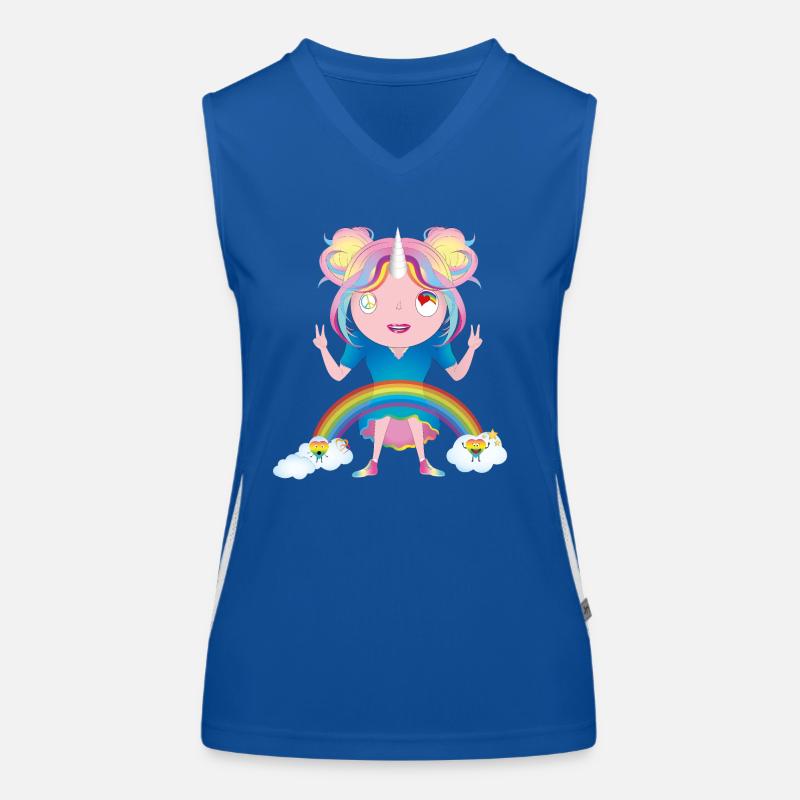 Melody - Women's Functional Contrast Tank Top - royal/white