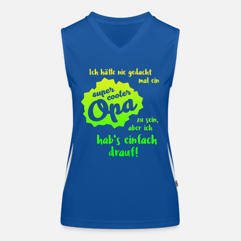 Opa - Super Cool Funktionelles Kontrast-Tank Top für Frauen