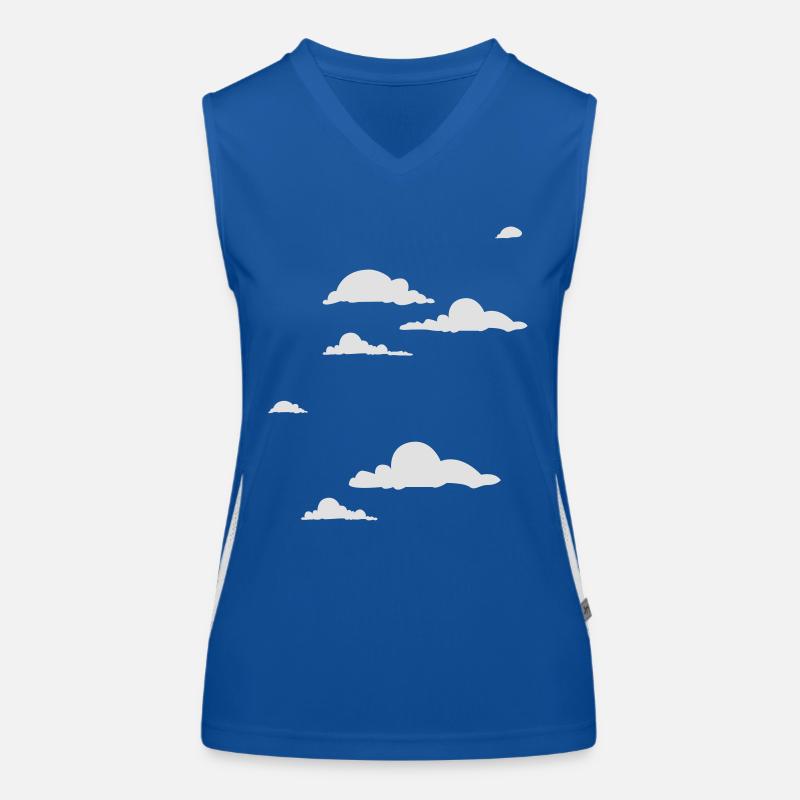 Clouds Funktionelles Kontrast-Tank Top für Frauen