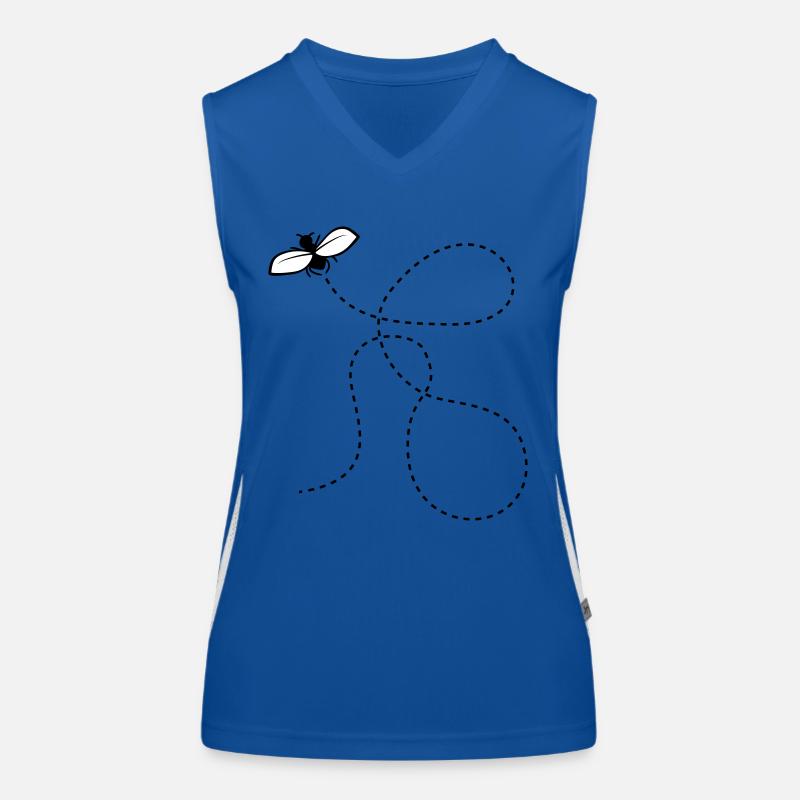 Gestrichelte Linie Fliege Funktionelles Kontrast-Tank Top für Frauen