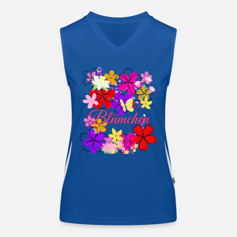 Blümchen, Blumen, Blumen kostüm,karneval Funktionelles Kontrast-Tank Top für Frauen