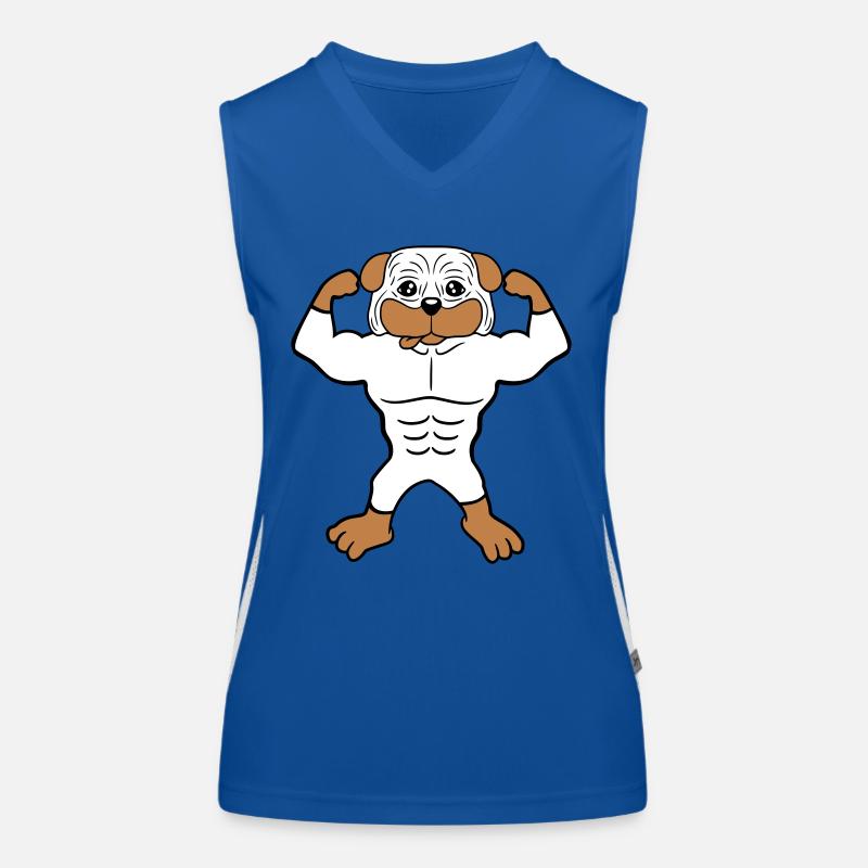 Chien Bodybuilder Muscles forts Gym Haltérophilie Débardeur respirant contrasté Femme