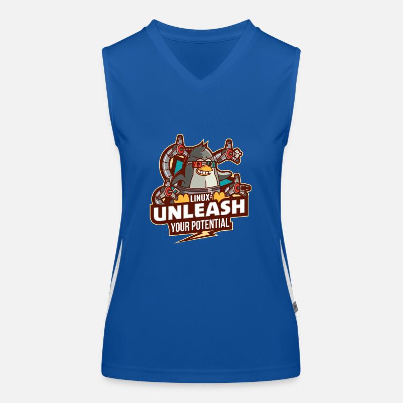 Linux unleash your potential Women's Functional Contrast Tank Top