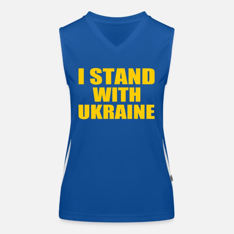 I stand with ukraine Funktionelles Kontrast-Tank Top für Frauen