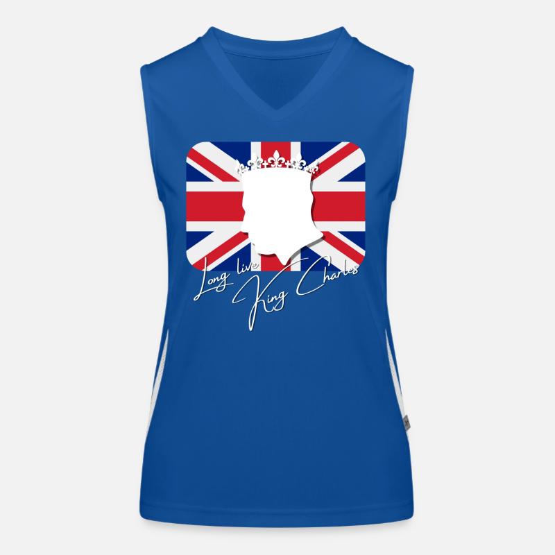 British King Coronation Charles England Flag Women's Functional Contrast Tank Top