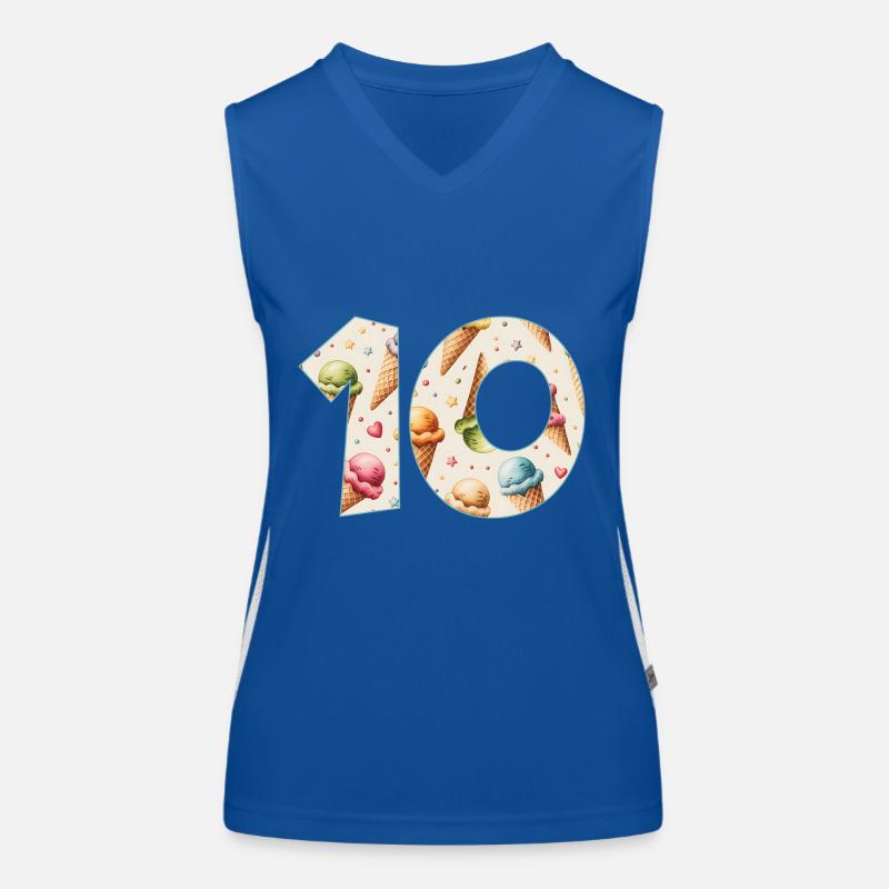 GLACE NUMÉRO 10 ANS CRÈME GLACÉE 10E ANNIVERSAIRE Débardeur respirant contrasté Femme