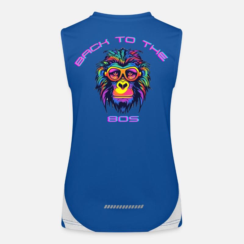 Psychedelischer Gorilla mit Sonnenbrille Funktionelles Kontrast-Tank Top für Frauen