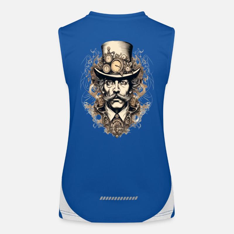Steampunk Gentleman with Watches Women's Functional Contrast Tank Top