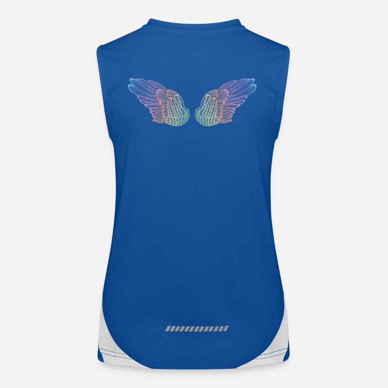 rainbow wings flight mode Women's Functional Contrast Tank Top