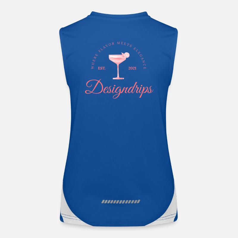 Pink Print – Flavor meets Elegance Women's Functional Contrast Tank Top