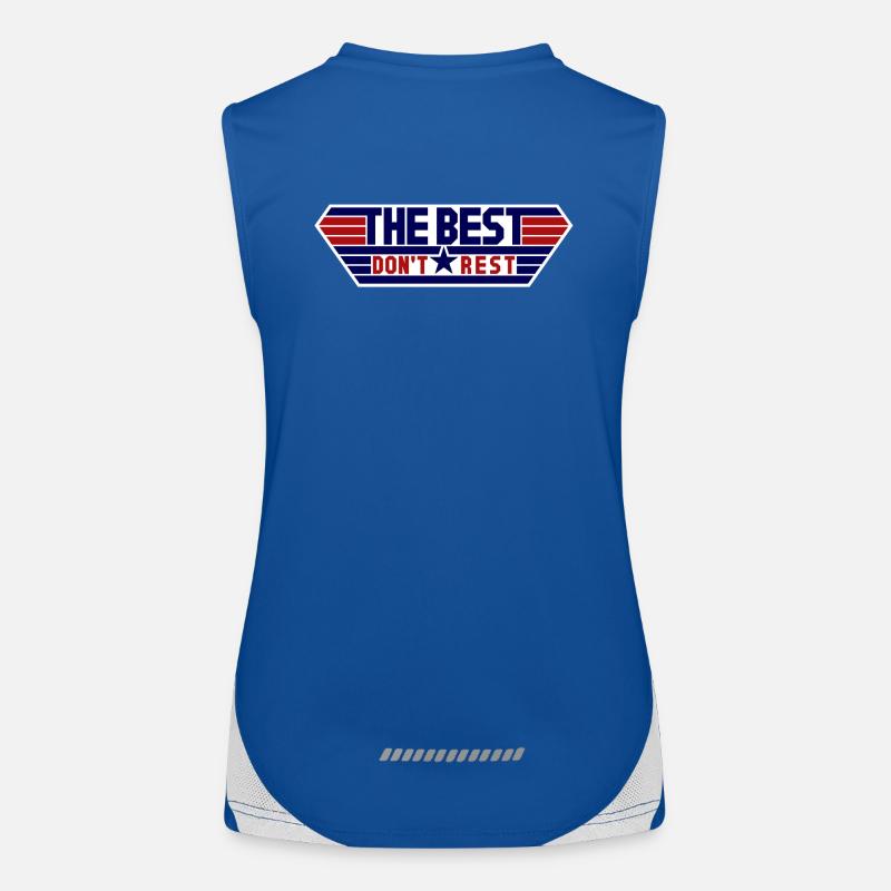 The best don't rest - Women's Functional Contrast Tank Top - royal/white