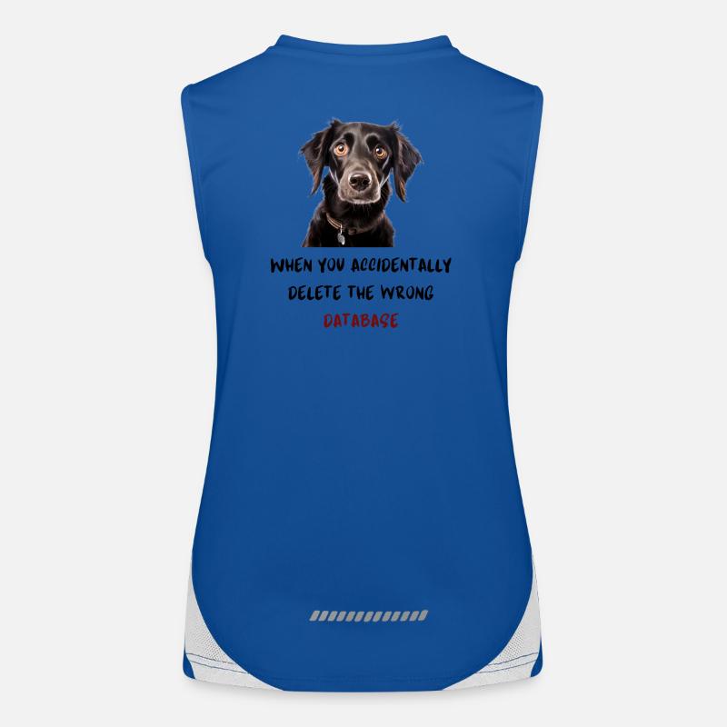 When you accidentally delete the wrong database Funktionelles Kontrast-Tank Top für Frauen
