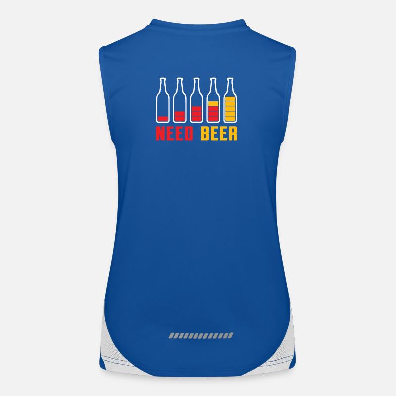 Minimalist Bierflaschen mit Farbverlauf Funktionelles Kontrast-Tank Top für Frauen