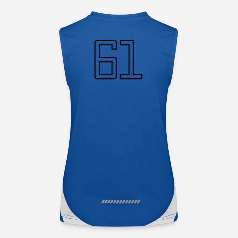 Nummer 61 (Universitätsstil) Funktionelles Kontrast-Tank Top für Frauen