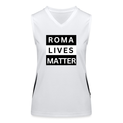 Roma Lives Matter - Funktionelles Kontrast-Tank Top für Frauen