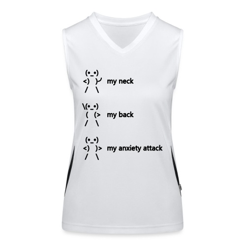 neck back anxiety attack - Women's Functional Contrast Tank Top