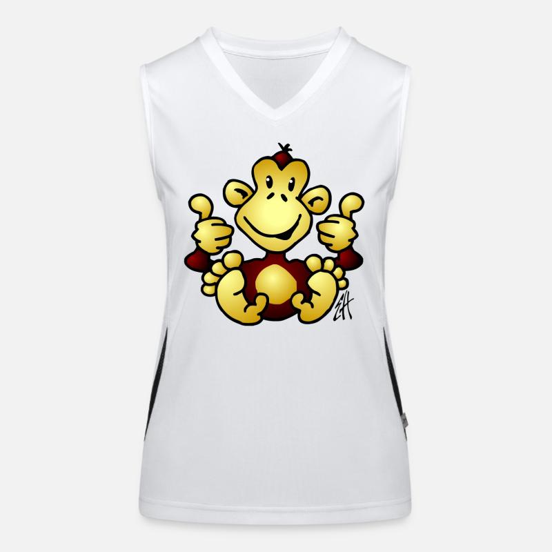 Affe Funktionelles Kontrast-Tank Top für Frauen