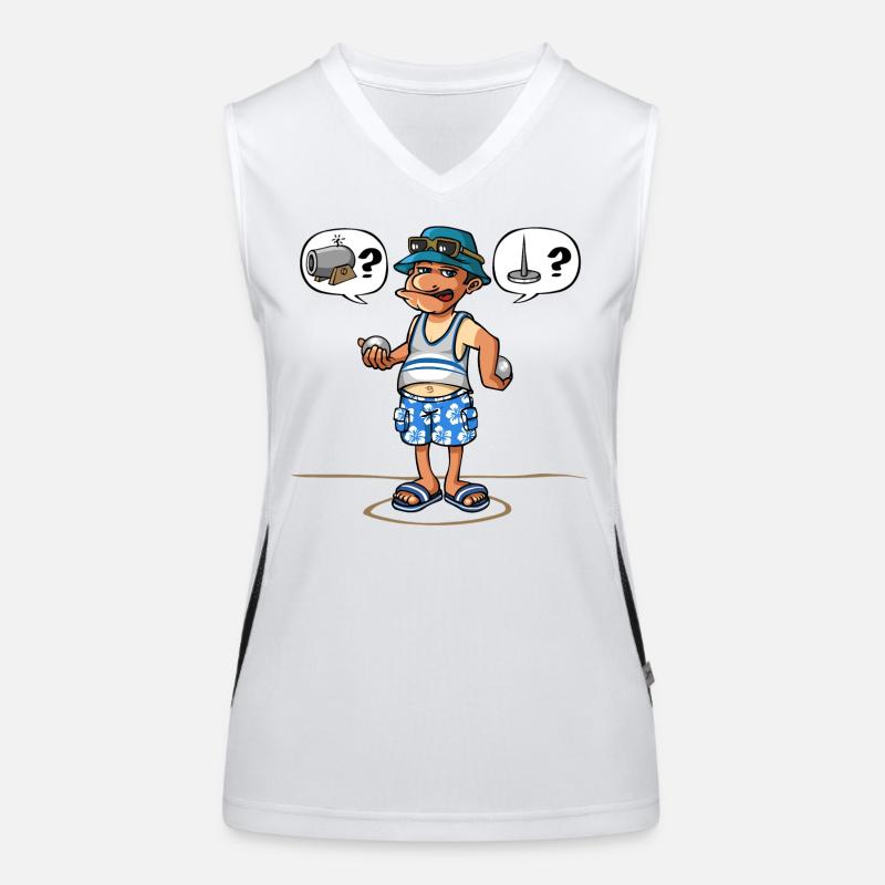 Petanque-Spieler Funktionelles Kontrast-Tank Top für Frauen
