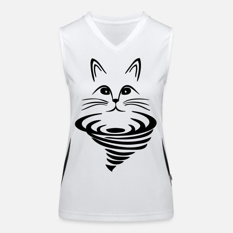 Cat on whirlpool Women's Functional Contrast Tank Top