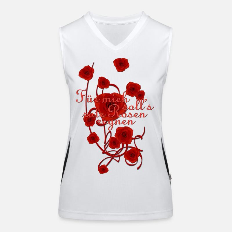 For me the hell raining red roses Women's Functional Contrast Tank Top