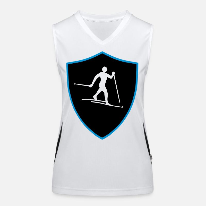 Langlauf Schild Funktionelles Kontrast-Tank Top für Frauen