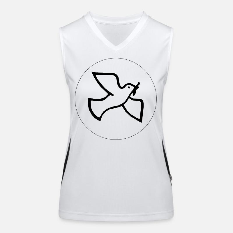 Friedenstaube Funktionelles Kontrast-Tank Top für Frauen