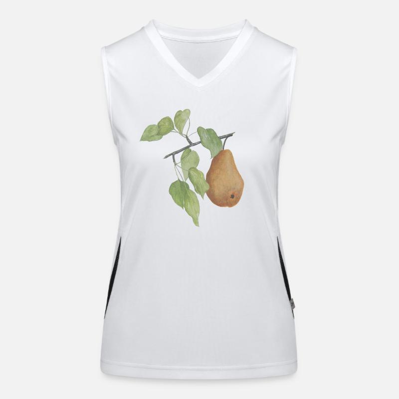 Obst Birne Funktionelles Kontrast-Tank Top für Frauen