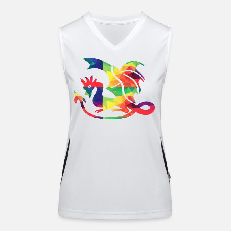 Bunter Drache Funktionelles Kontrast-Tank Top für Frauen