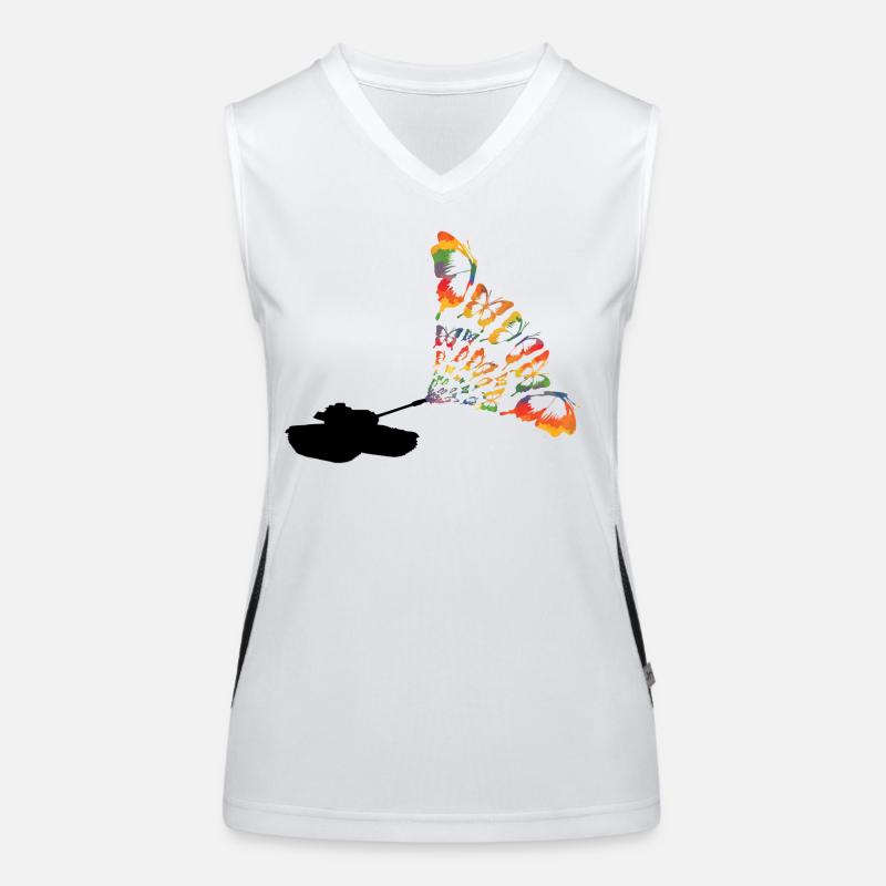 Panzer Schmetterlinge Funktionelles Kontrast-Tank Top für Frauen