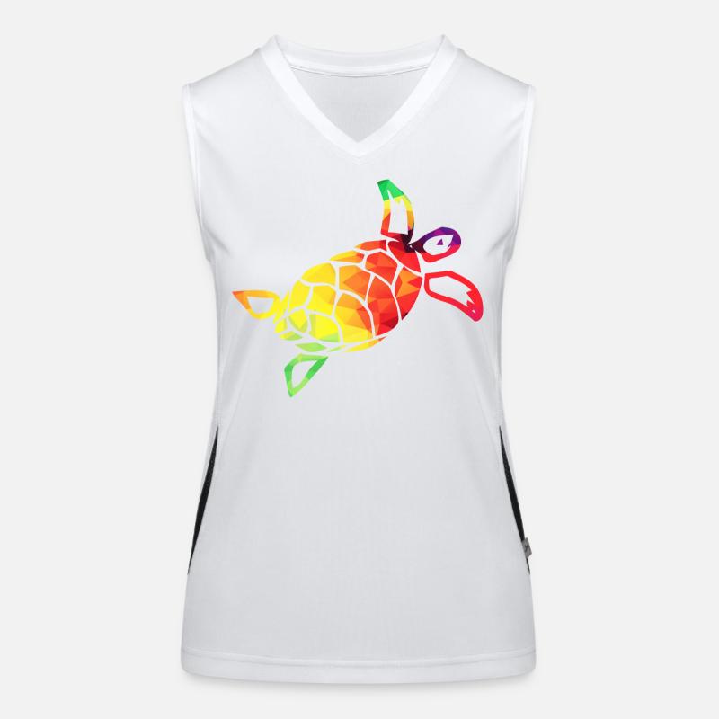 Bunte Schildkröte Funktionelles Kontrast-Tank Top für Frauen