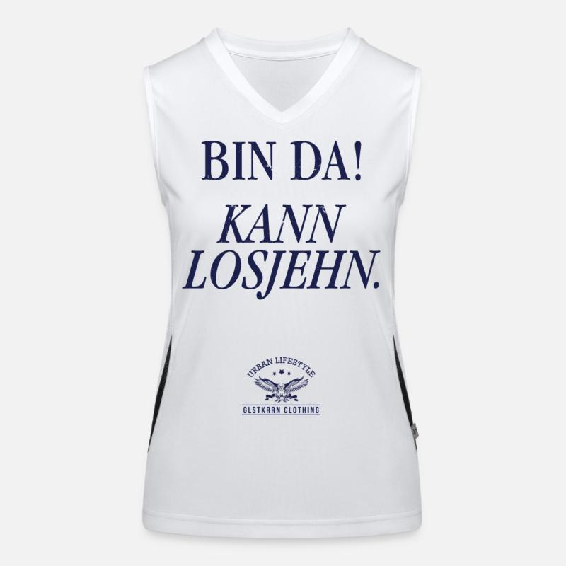 Bin da! Kann losjehn Funktionelles Kontrast-Tank Top für Frauen
