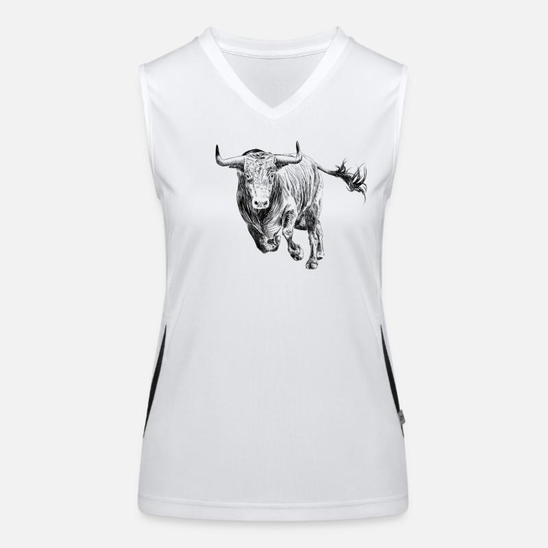 Stier Funktionelles Kontrast-Tank Top für Frauen